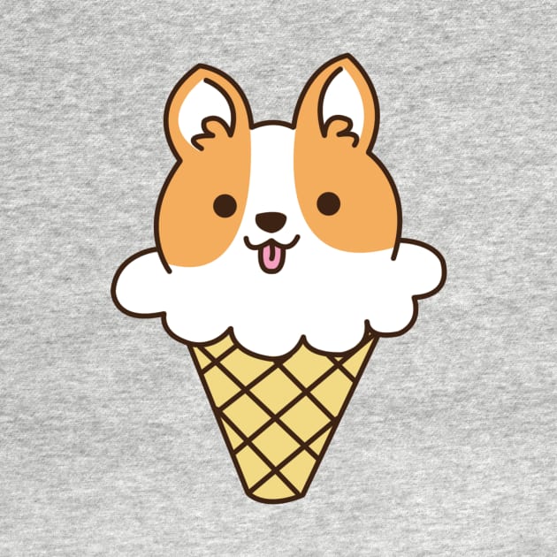 Ice Cream Corgi by mintcorner